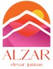 logo alzar con icono montañas